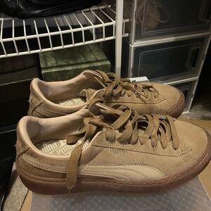 Puma Tan Suede Sneakers